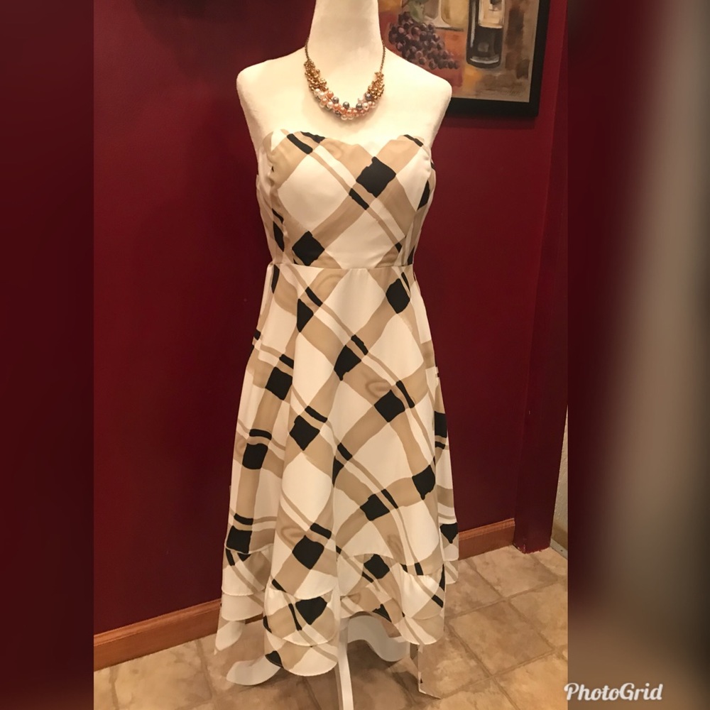 The Limited Strapless Light Colored Dress